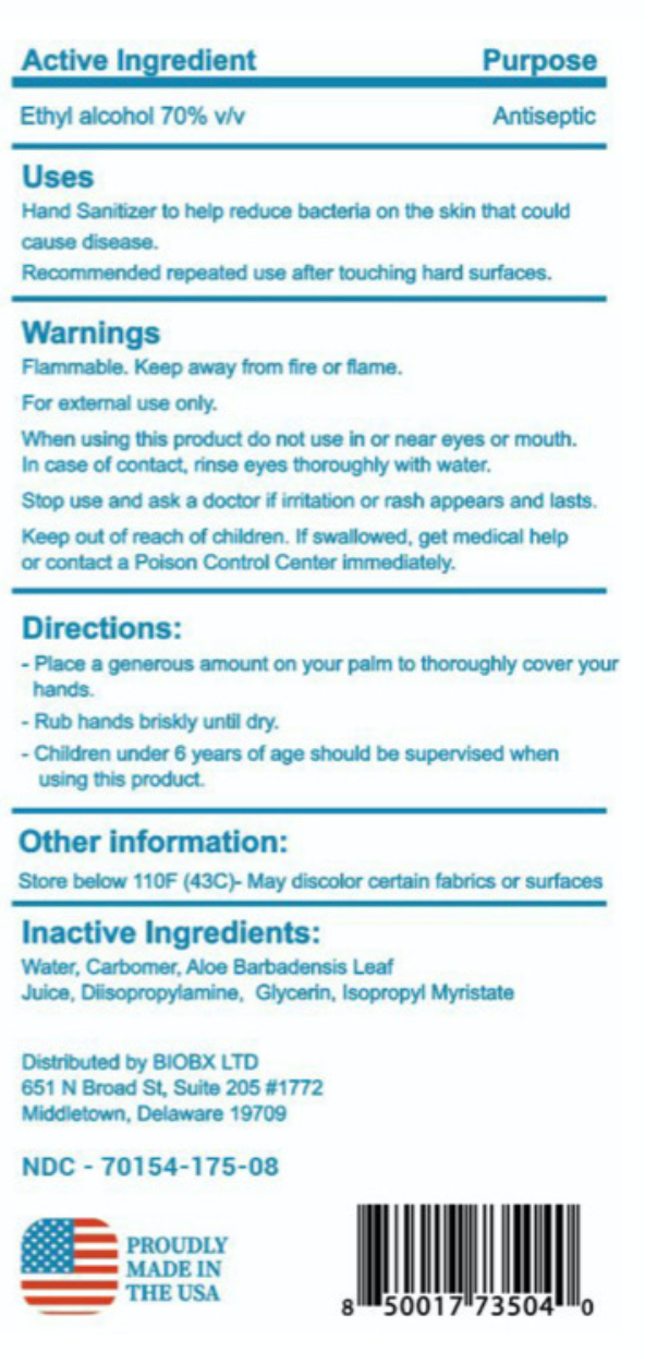 BioBX Hand Sanitizer USA 消毒洗手液 (8 OZ)