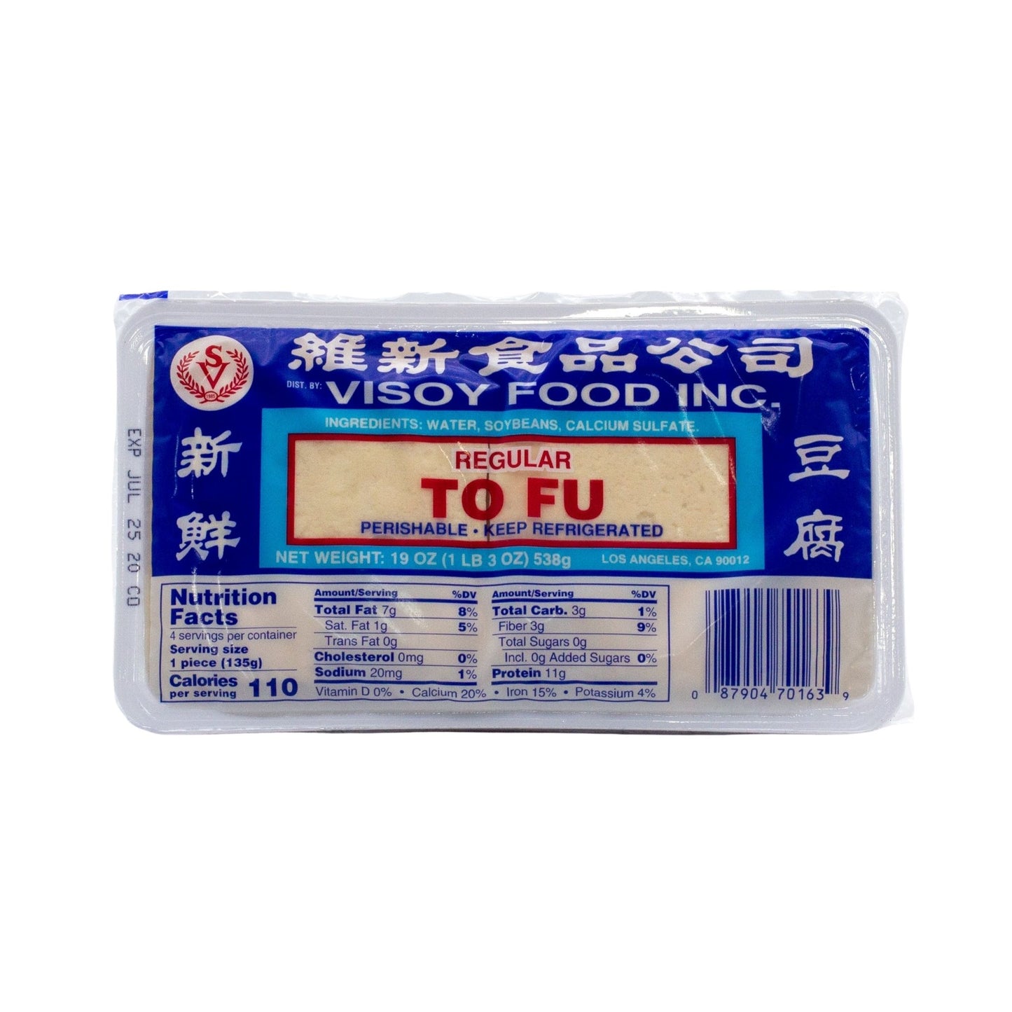 Visoy Hard Tofu 维新老豆腐 (1 CASE 19 OZx12)