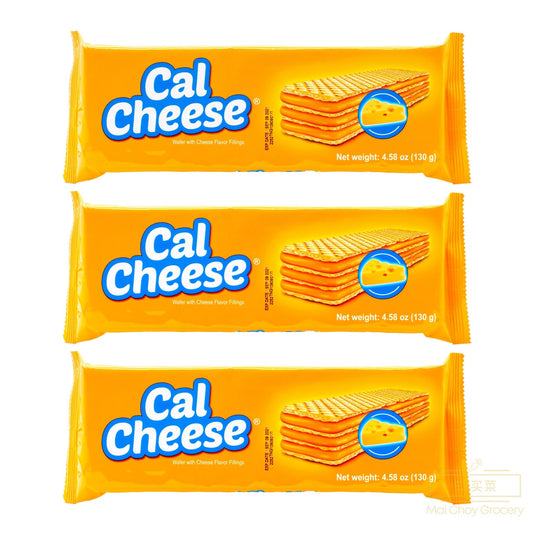 CAL CHEESE Wafer with Cheese Filling 芝士味威化饼(4.58 OZ x 3 BAGS/包)