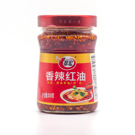 Cui Hong Red Hot Chili Oil (7.05 OZ)香辣红油