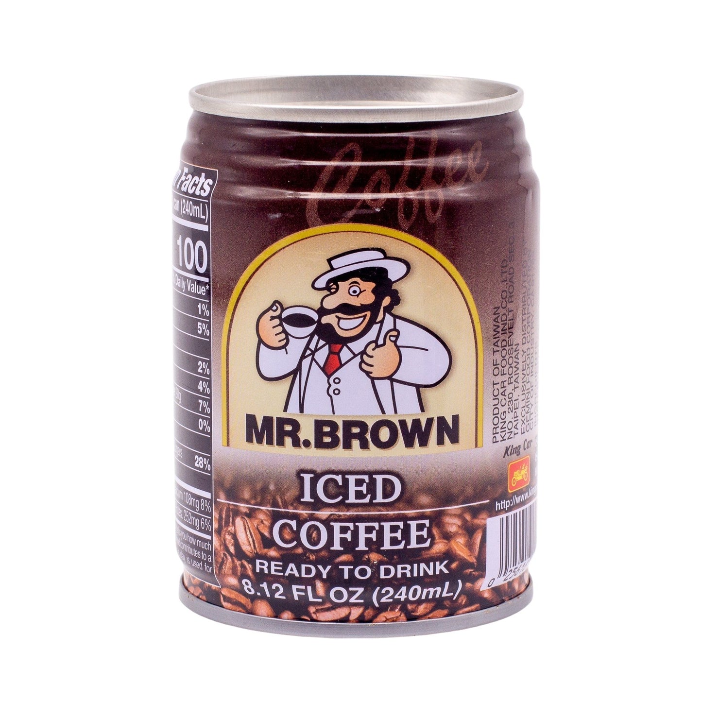 Mr. Brown Iced Coffee 伯朗咖啡原味 (1 CASE, 24x8.12oz）
